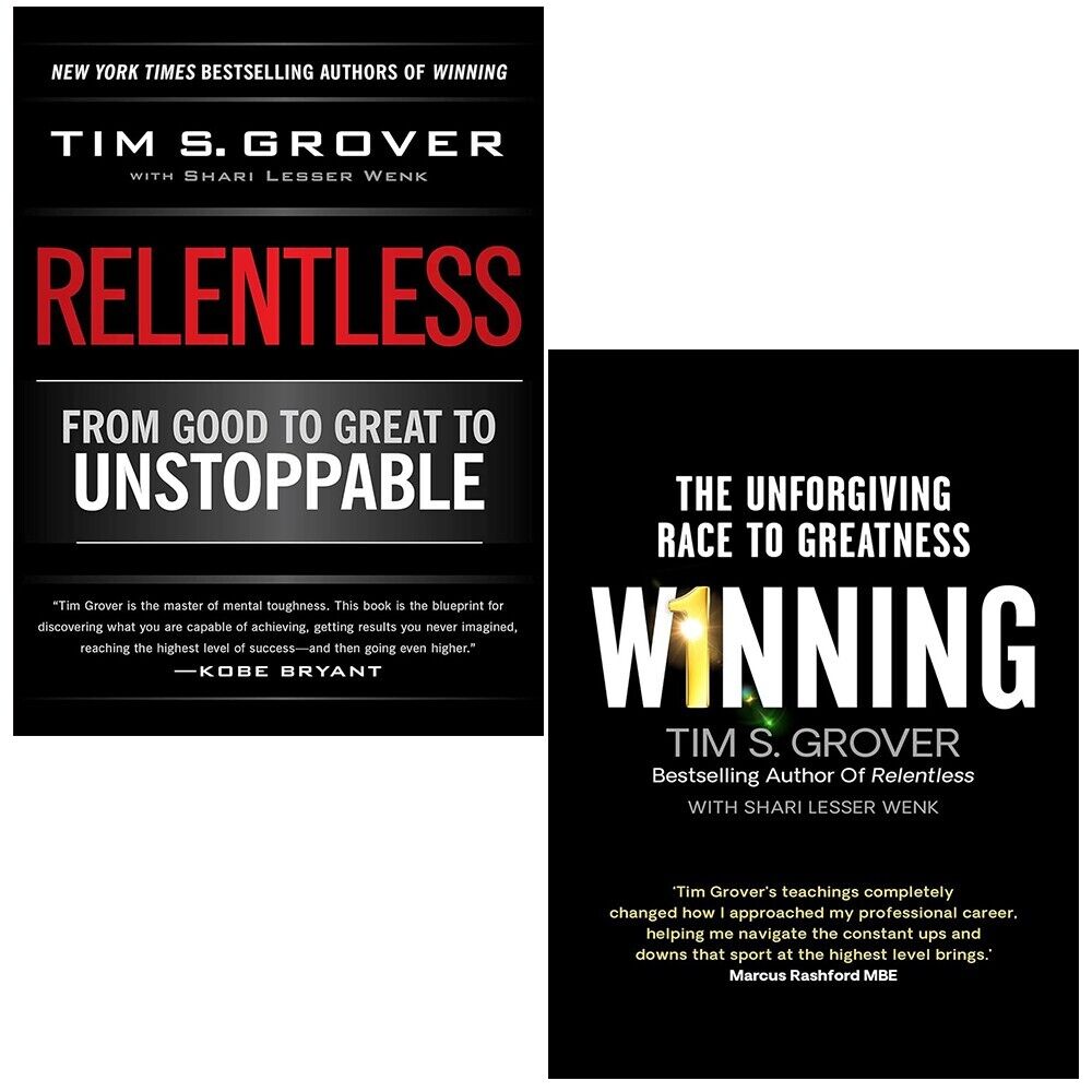 Tim S. Grover Collection 2 Books Set (Relentless, Winning Unforgiving ...