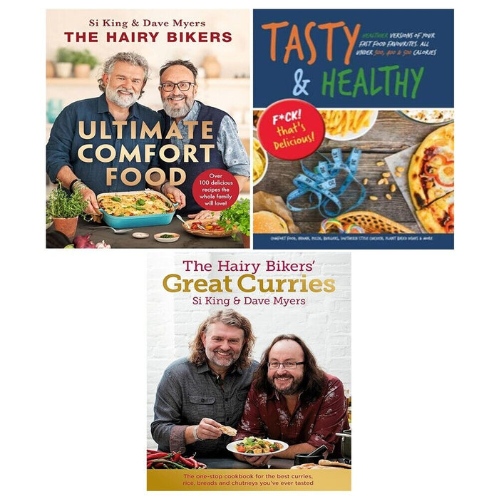 Hairy Bikers Ultimate Comfort Food,Great Curries (HB),Tasty and Healthy 3 Books Set - The Book Bundle