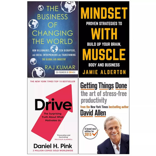 Business of Changing, Mindset Muscle, Drive, Getting Things Done 4 Books Set - The Book Bundle