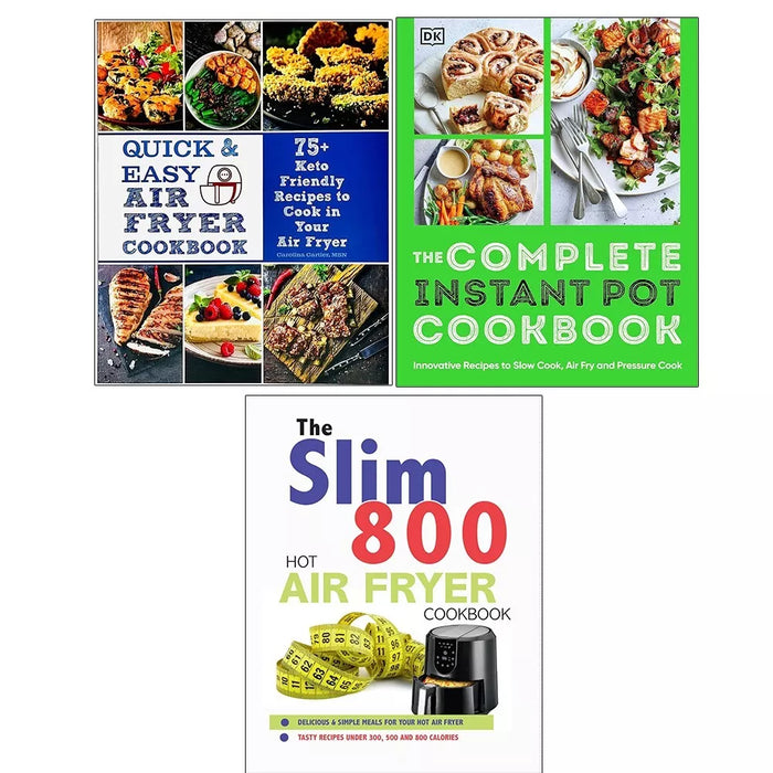 Air Fryer Cookbook,Quick Easy Air Fryer,Slim 800 Hot Air Fryer Iota 3 Books Set