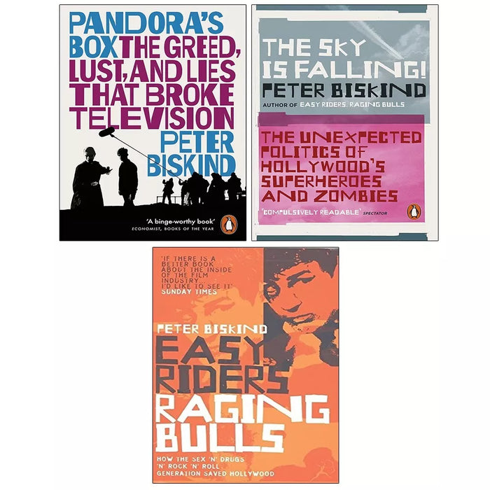 Peter Biskind Collection 3 Books Set Pandora Box (Greed Lust Lies,Sky is Falling)