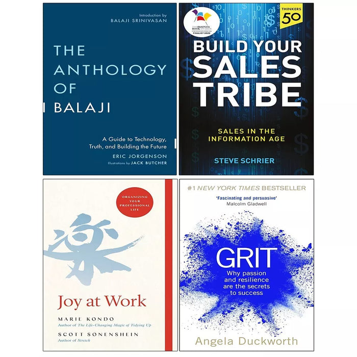 Anthology of Balaji, Grit, Joy at Work (HB), Build Your Sales Tribe 4 Books Set