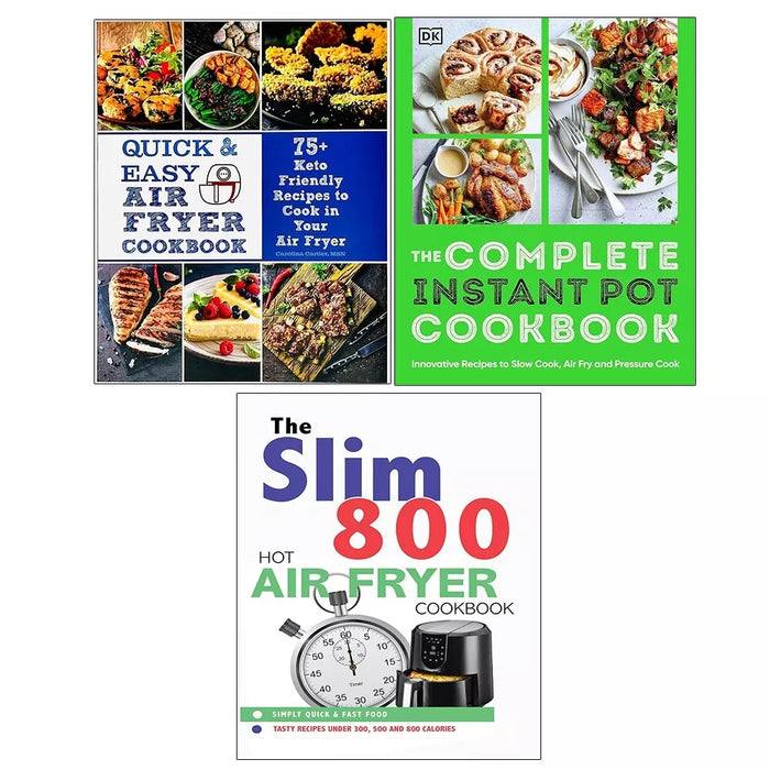 Air Fryer Cookbook,Quick Easy Air Fryer,Slim 800 Hot Air Fryer Iota 3 Books Set