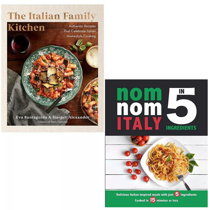 Italian Family Kitchen (HB), Nom Nom Italy In 5 Ingredients Iota 3 Books Set