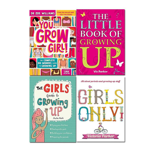 You Grow Girl!, The Girls Guide to Growing Up, Girls Only! & Little Book of Growing Up 4 Books Collection Set - The Book Bundle
