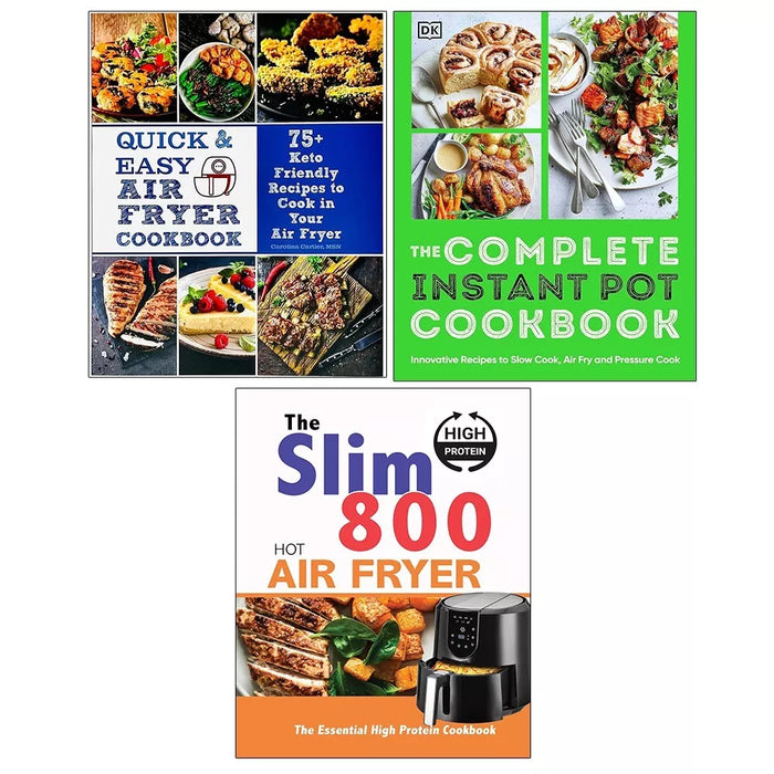 Air Fryer Cookbook,Quick Easy Air Fryer,Slim 800 Hot Air Fryer Iota 3 Books Set