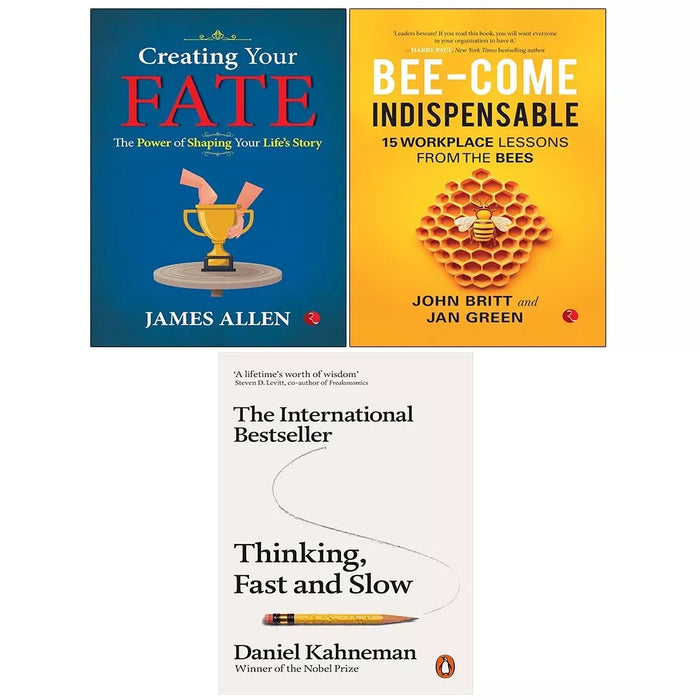 Thinking Fast and Slow, Creating Your Fate, Bee-come Indispensable 3 Books Set