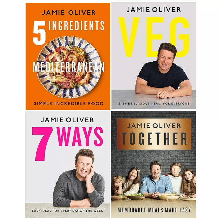 Jamie Oliver Collection 4 Books Set 7 Ways,Ultimate Veg,Together,15-Minute Meals - The Book Bundle