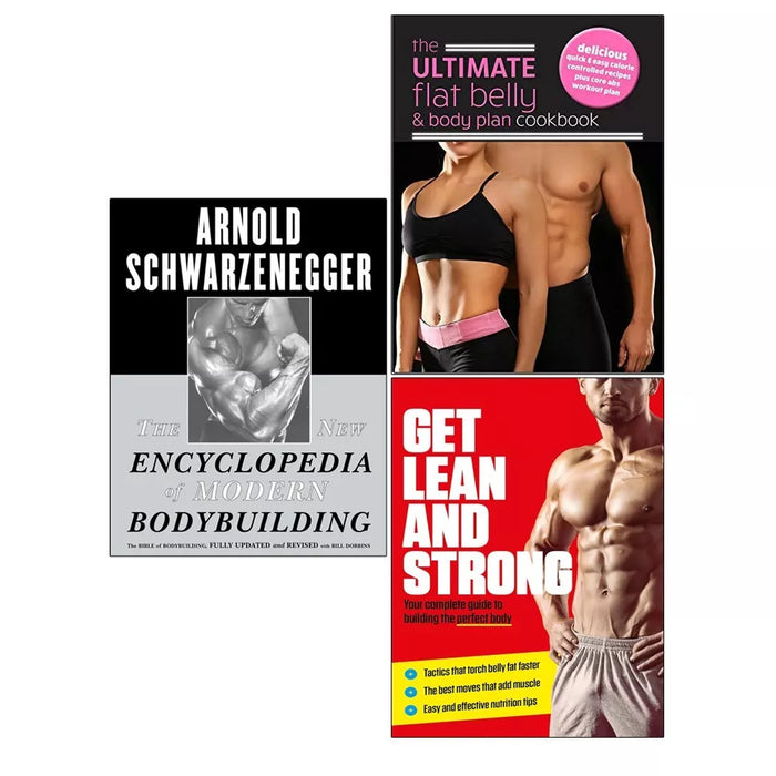 New Encyclopedia of Modern Bodybuilding, Ultimate Flat Belly & Body Plan 3 Books Set