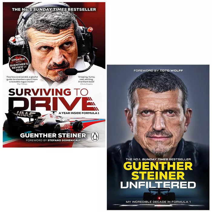 Guenther Steiner Collection 2 Books Set (Surviving to Drive, Unfiltered)