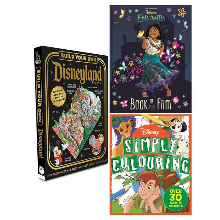 Disney Build Your Own Disneyland Park, Disney Simply Colouring, Disney Encantom - The Book Bundle