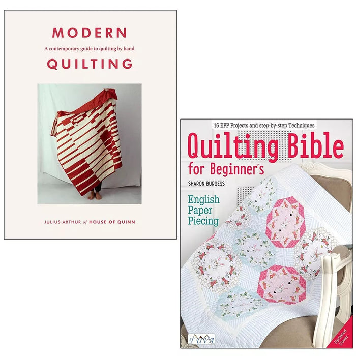 Sharon burgess Quilting Bible for Beginners, Modern Quilting Julius 2 Books Set