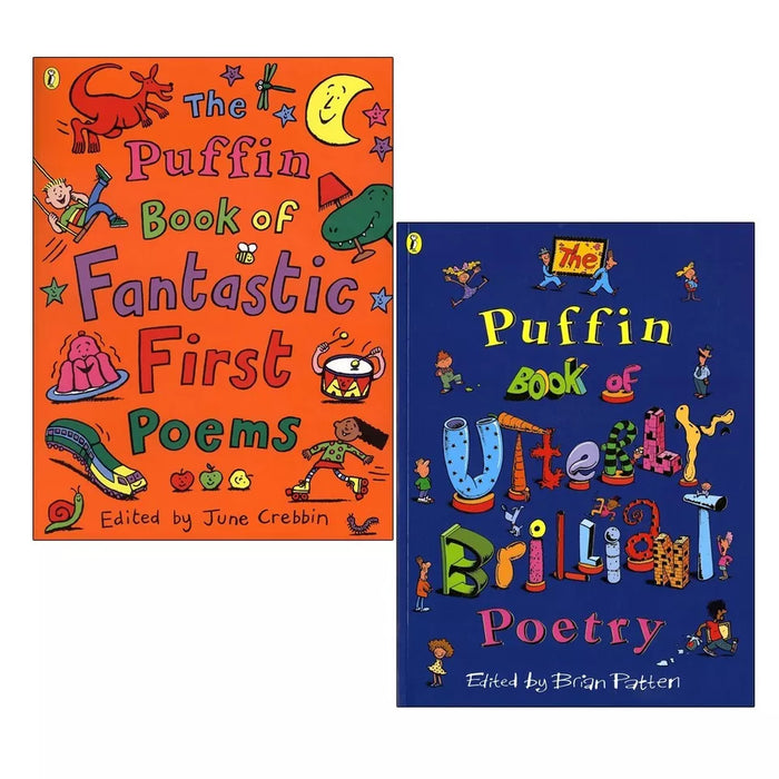 Puffin Book of Fantastic First Poems, Puffin of Utterly Brilliant Poetry 2 Books Set