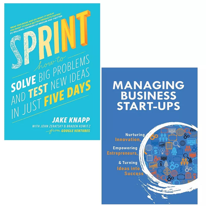 Sprint Jake Knapp,Braden, Managing Business Start-Ups V.K.Stevin 2 Books Set