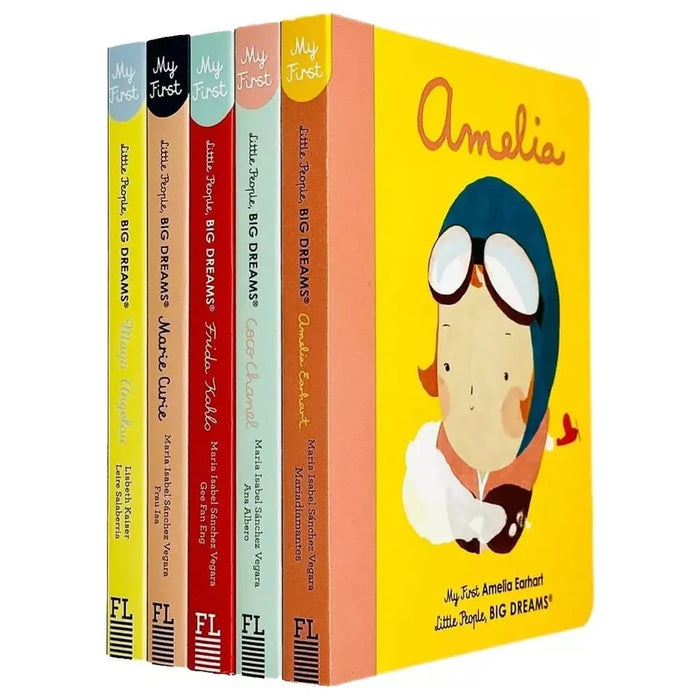 Little People, Big Dreams Series 1 : 5 Books Collection Set ( Maya Angelou ,Marie Curie,Frida Kahlo,Coco Chanel,Amelia Earhart)