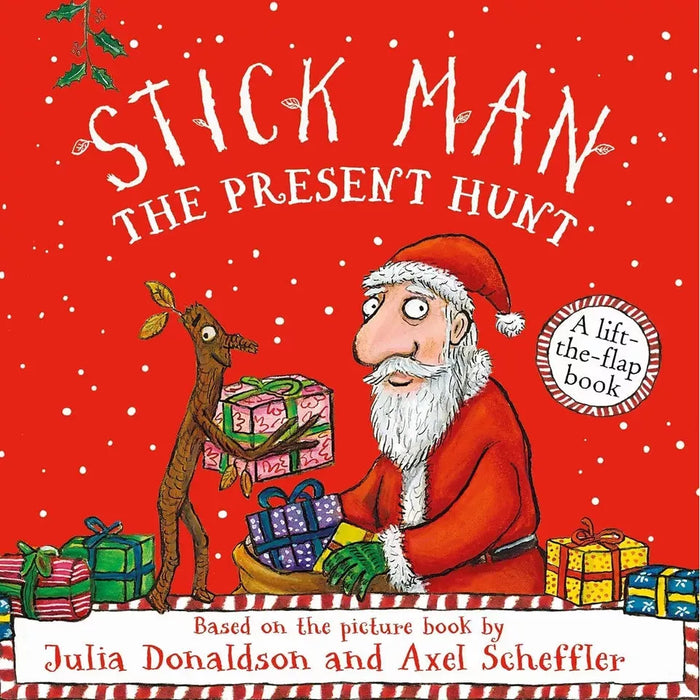 Julia Donaldson Collection 2 Books Set (Stick Man Present Hunt,Jonty Gentoo (HB))