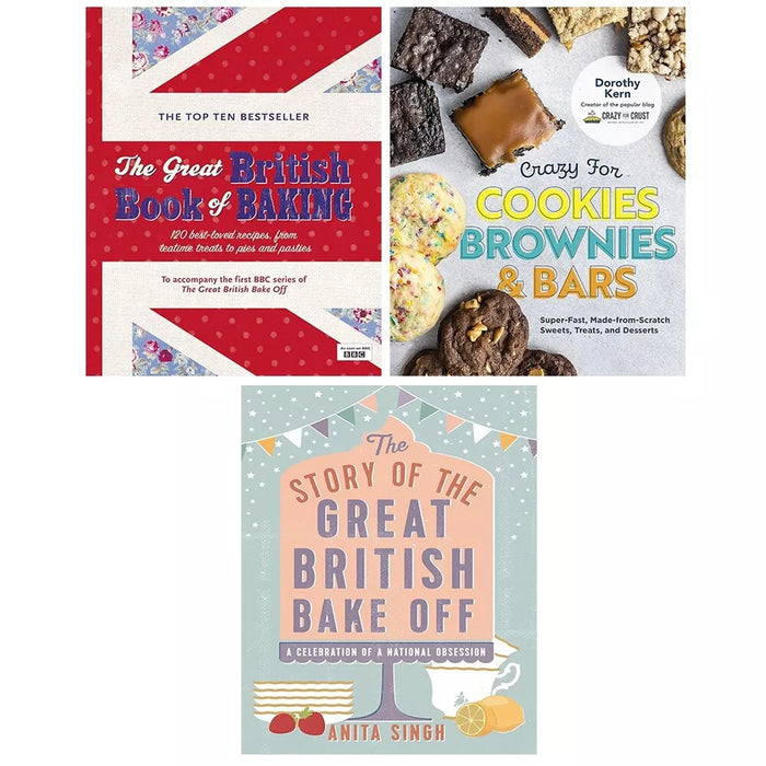 Great British Baking,Story of Great British Bake Off, Crazy for Cookies 3 Books Set