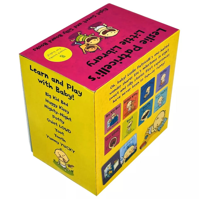 Leslie Patricelli's Little Library Learn and Play With Baby 8 Books Collection Set