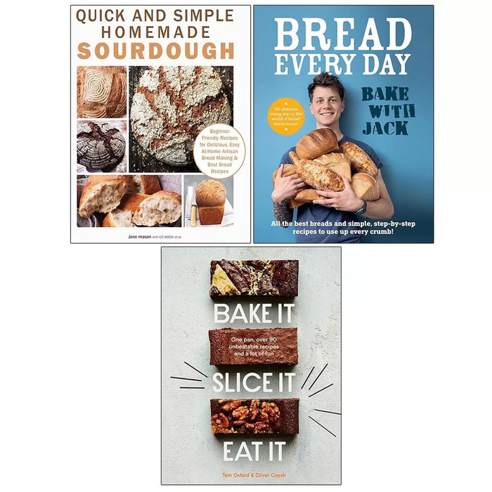 Bake with Jack Bread Every Day,Bake It Slice Eat (HB),Homemade Sourdough 3 Books Set