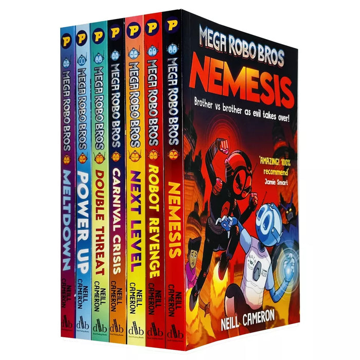 Mega Robo Bros Series Volume 1-7 Books Collection Set By Neil Cameron(Meltdown, Power up)