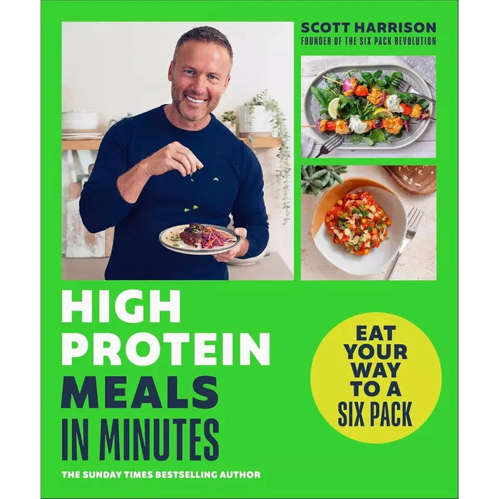 High-Protein Meals in Minutes Scott Harrison, Slim 800 Hot Air Fryer 2 Books Set