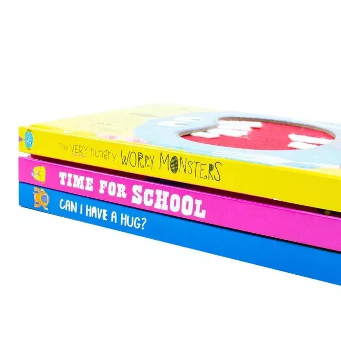 Touch and Feel Very Hungry Worry Monsters 3 Books Collection Box Set (Can I have a Hug?)