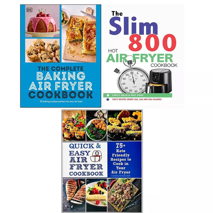 Complete Baking Air Fryer, Quick Easy Air Fryer, Slim 800 Hot Air Fryer 3 Books Set