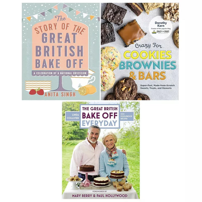 Everyday Great British, Story of Great British Bake, Crazy for Cookies 3 Books Set