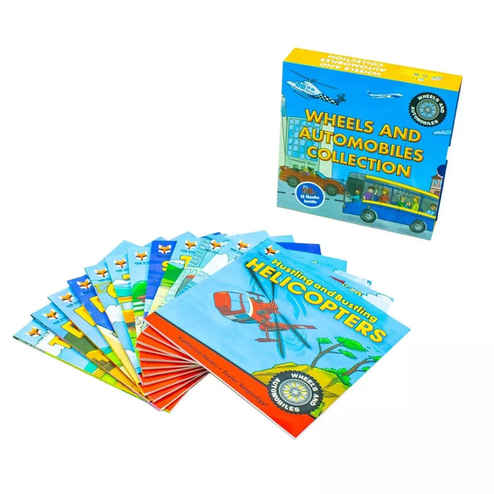 Wheels and Automobiles Collection 12 Amazing Books Set by Katherine Eason