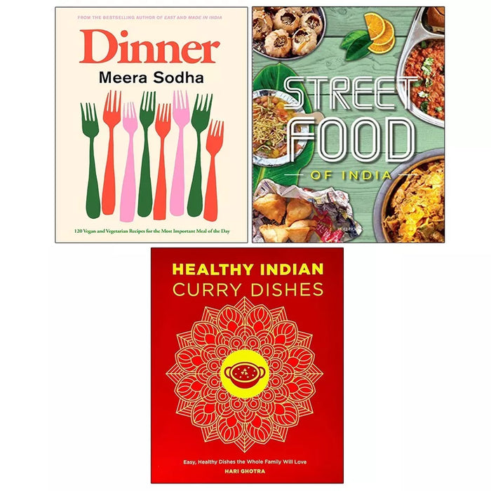 Dinner(HB),Healthy Indian Curry Dishes,Fresh Easy indian Street Food 3 Books Set