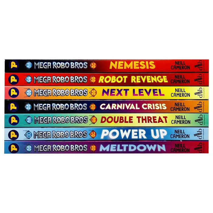 Mega Robo Bros Series Volume 1-7 Books Collection Set By Neil Cameron(Meltdown, Power up)