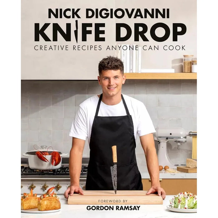 Slim 800 Hot Air Fryer Recipe Cookbook, Knife Drop Nick DiGiovanni 2 Books Set