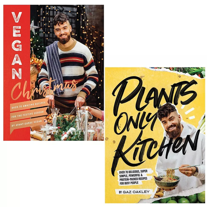 Gaz Oakley Collection 2 Books Set (Vegan Christmas, Plants-Only Kitchen) Hardcover