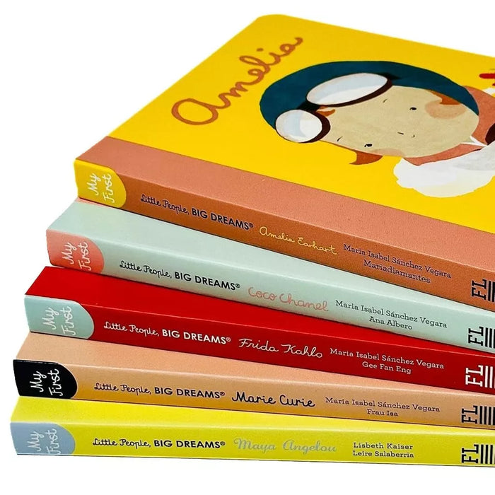 Little People, Big Dreams Series 1 : 5 Books Collection Set ( Maya Angelou ,Marie Curie,Frida Kahlo,Coco Chanel,Amelia Earhart)