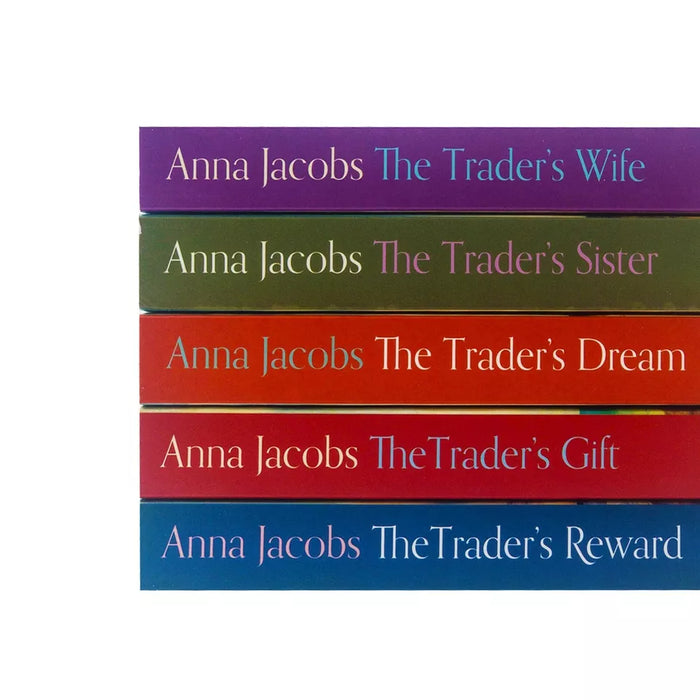 Anna Jacobs The Trader Series 5 Books Collection Set (The Trader's Wife, The Trader's Sister, The Trader's Dream, The Trader's Gift, The Trader's Reward)