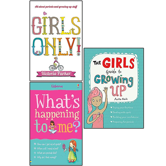 Girls Only,What's Happening to Me,The Girls' Guide to Growing Up Collection 3 books NEW - The Book Bundle