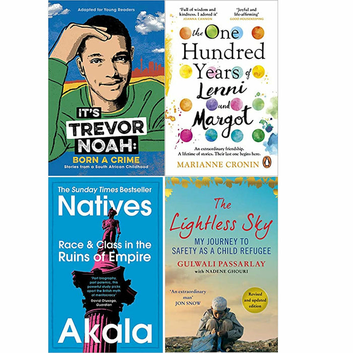 It's Trevor Noah: Born a Crime, The One Hundred Years of Lenni and Margot, Natives, The Lightless Sky 4 Books Set - The Book Bundle