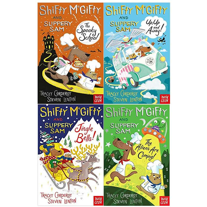 Shifty McGifty and Slippery Sam Collection 4 Books set (The Aliens Are Coming!, Jingle Bells!, Shifty McGifty, Up, Up and Away!, The Spooky School) - The Book Bundle