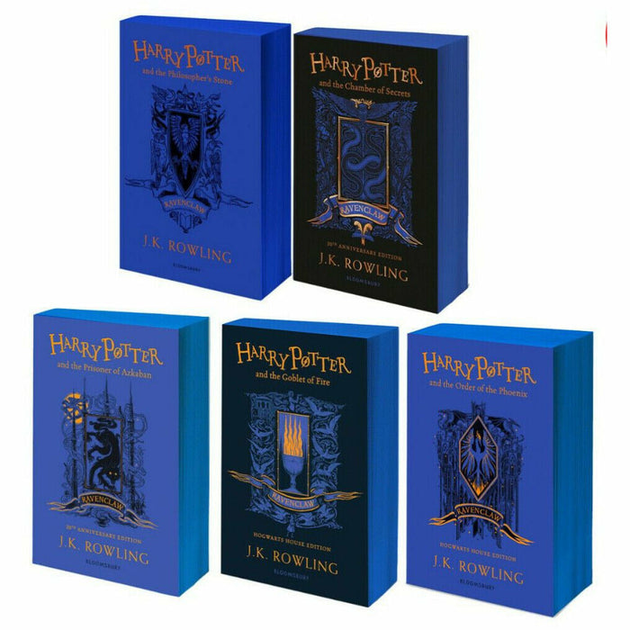 Harry Potter Ravenclaw Edition 5 Books Collection Set By J.K. Rowling PB NEW - The Book Bundle