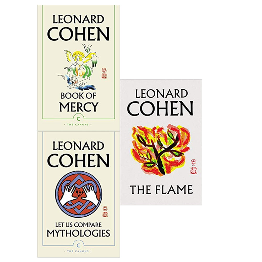 Leonard Cohen 3 Books Collection Set (The Flame, Book of Mercy, Mythologies  )