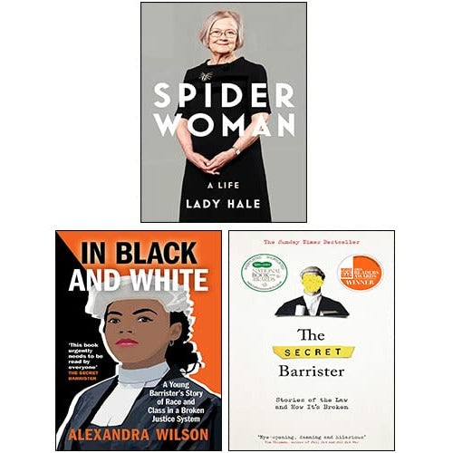 Spider Woman By Lady Brenda Hale, In Black and White By Alexandra Wilson, The Secret Barrister By Secret Barrister 3 Books Collection Set - The Book Bundle