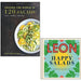 LEON Happy Salads [Hardcover], Around the World in 120 Salads 2 Books Collection Set - The Book Bundle