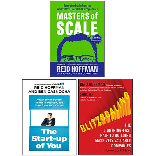 Masters of Scale [Hardcover], Blitzscaling, The Start-up of You 3 Books Collection Set - The Book Bundle