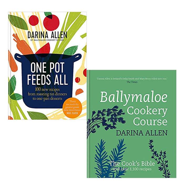 Darina Allen 2 Books Collection Set (One Pot Feeds All & Ballymaloe Cookery Course) - The Book Bundle