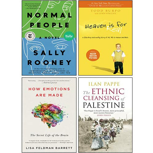 The Ethnic Cleansing of Palestine, Normal People, How Emotions Are Made, Heaven is for Real 4 Books Collection Set - The Book Bundle