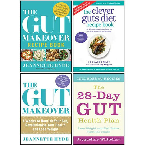 Clever Guts Recipe Book, Gut Makeover, The Gut Makeover Recipe Book, The 28-Day Gut Health Plan 4 Books Collection Set - The Book Bundle