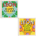 Happy Leons Collection 2 Books Set By Jane Baxter, John Vincent, Rebecca Seal, Jack Burke (Leon Happy Salads & Happy Fast Food) - The Book Bundle