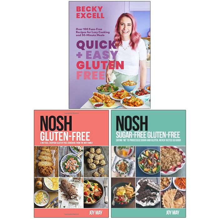 Quick and Easy Gluten Free [Hardcover], NOSH Gluten-Free, NOSH Sugar-Free Gluten-Free 3 Books Collection Set - The Book Bundle