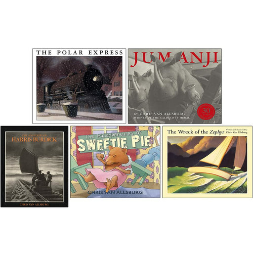 Chris Van Allsburg Collection 5 Books Set (The Polar Express, Jumanji, The Mysteries of Harris Burdick) - The Book Bundle