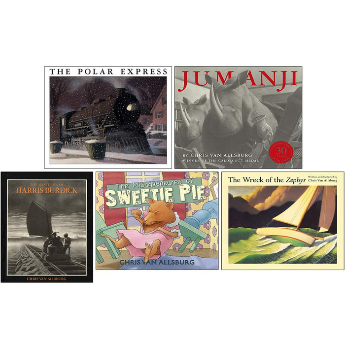 Chris Van Allsburg Collection 5 Books Set (The Polar Express, Jumanji, The Mysteries of Harris Burdick) - The Book Bundle